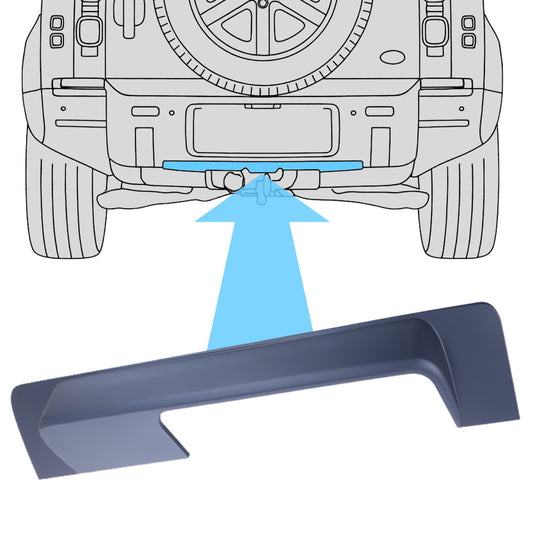 Primer Rear Bumper Centre Panel for Land Rover Defender L663 - with Towbar cutout