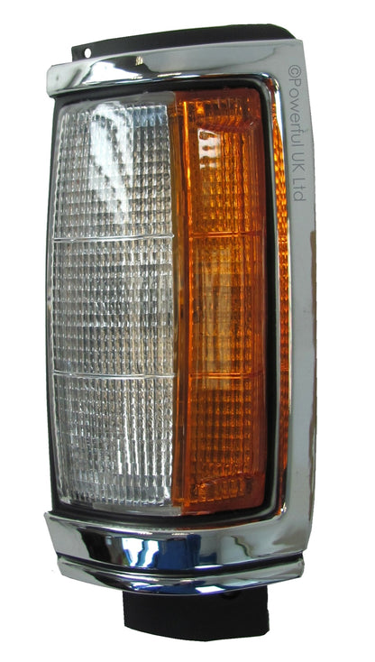 Side & Indicator Light - Chrome & Black Frame - LEFT - for Mitsubishi L200 Early
