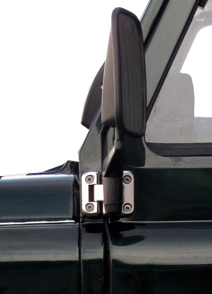 Door Hinge Kit - Polished Stainless Steel - 2 Door - for Land Rover Defender