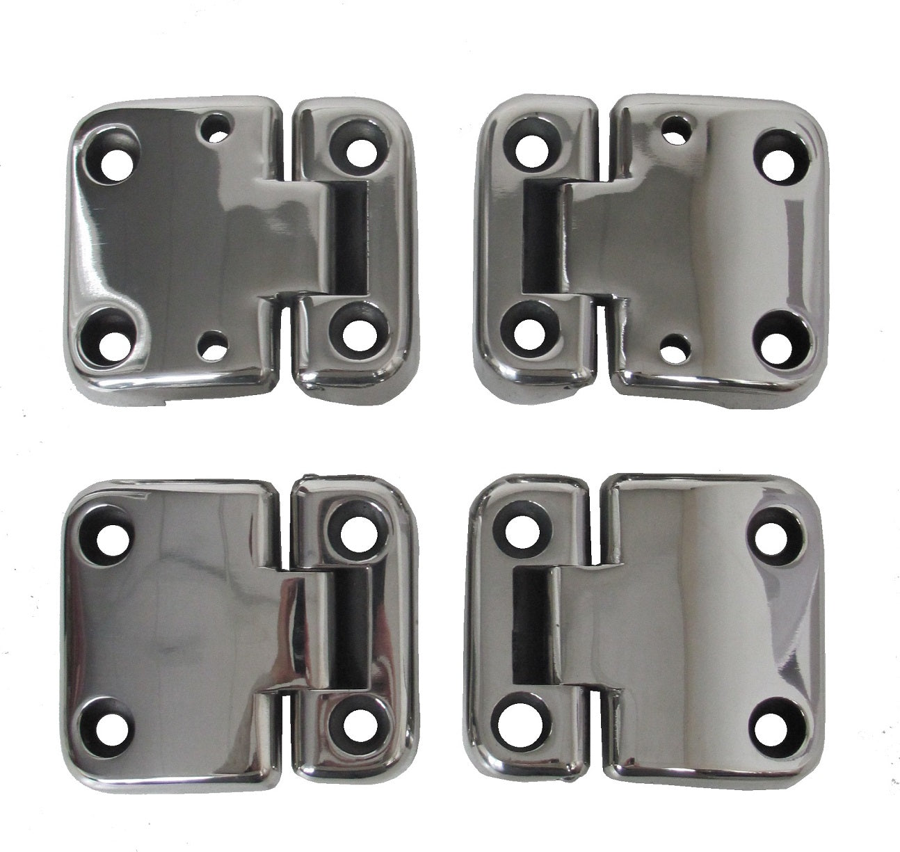 Door Hinge Kit - Polished Stainless Steel - 2 Door - for Land Rover Defender