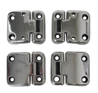 Door Hinge Kit - Polished Stainless Steel - 2 Door - for Land Rover Defender