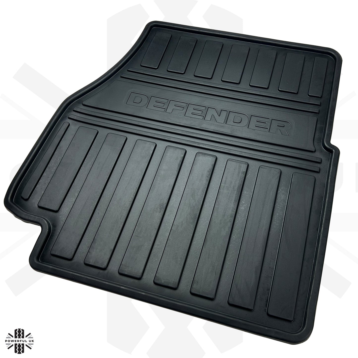 Genuine Front Rubber Floor Mats for the Land Rover Defender 2007 - 2011
