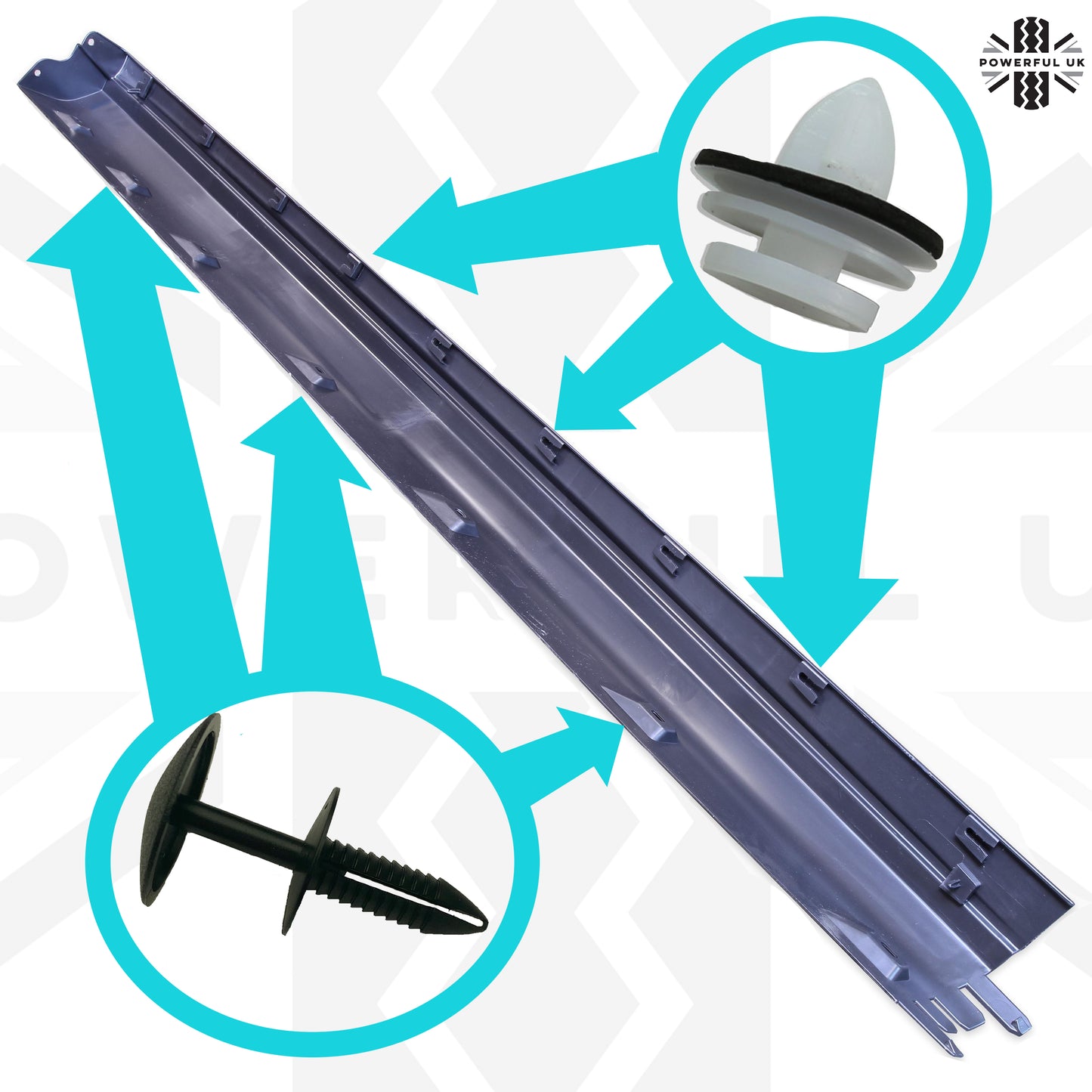 Genuine Side Door Sill Moulding Clips - 7pc