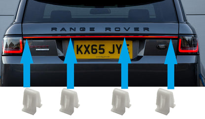 Replacement White Plastic Tailgate Trim Retaining Clips - Genuine