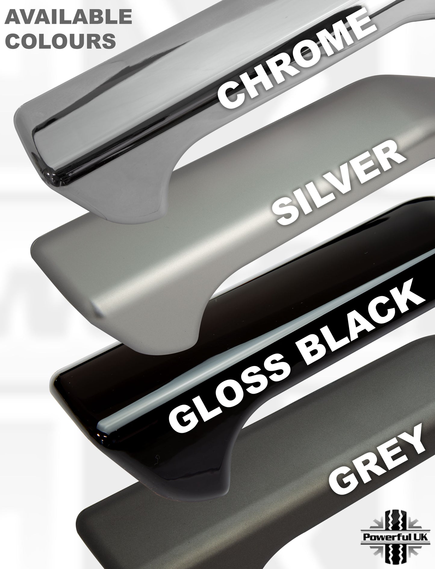 Interior Door Pull Set (4pc) - Gloss Black - for Land Rover Discovery 3