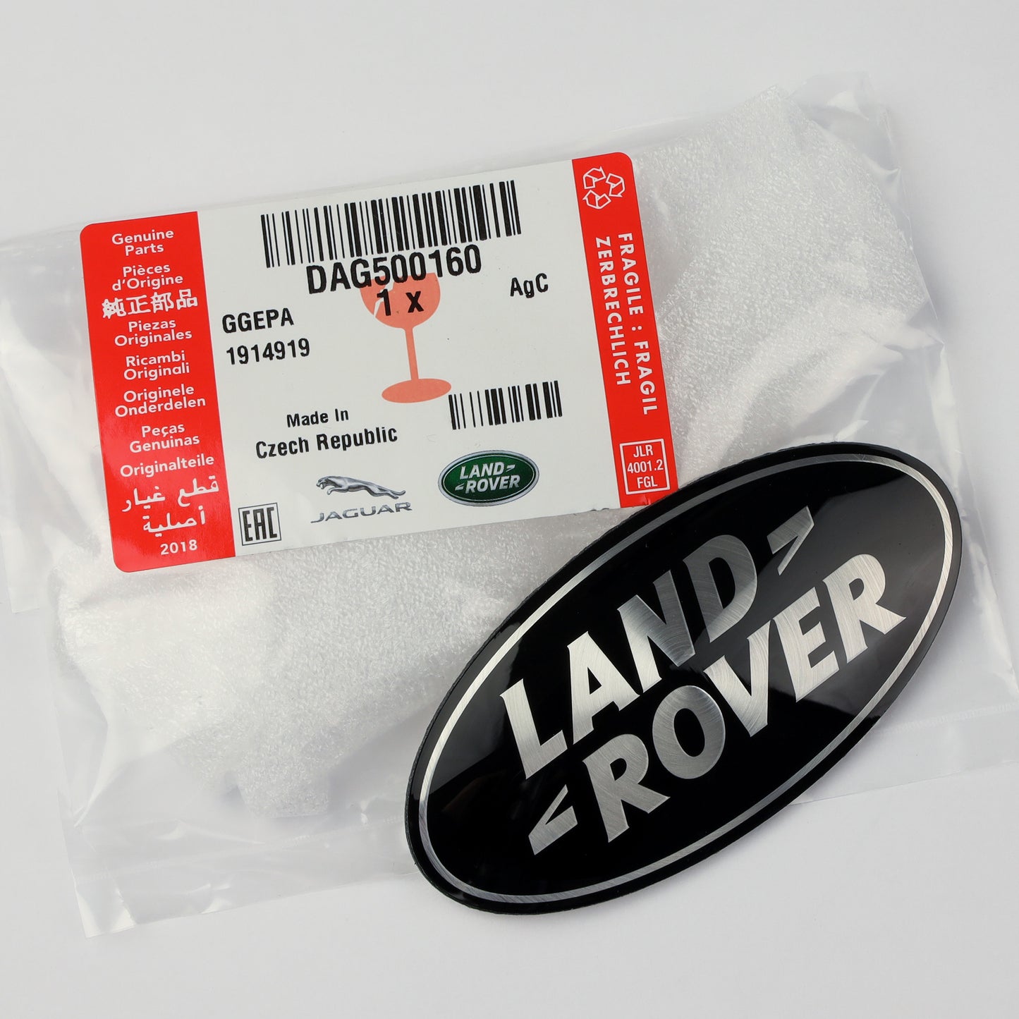 Genuine Front Grille Badge - Black & Silver - for Range Rover Sport L461