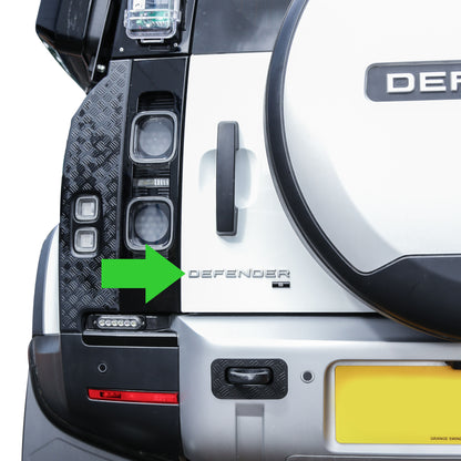 Tailgate Lettering - Satin Silver - for Land Rover Defender L663