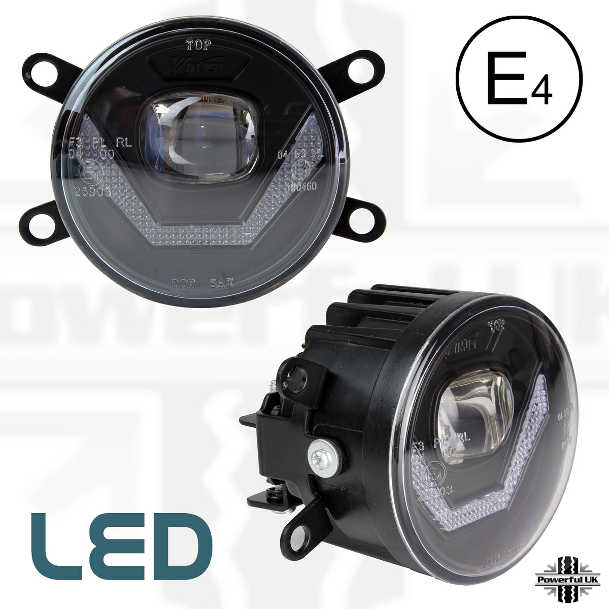 Front Bumper fog & DRL 2 in 1 LED lamps for Range Rover  L322 2010 ( Type 2 )