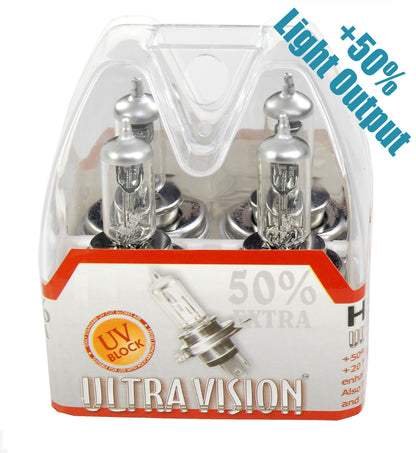 Classic Mini Full Crystal Headlight Upgrade kit (Lamps + Bowls + Bulbs ) - RHD