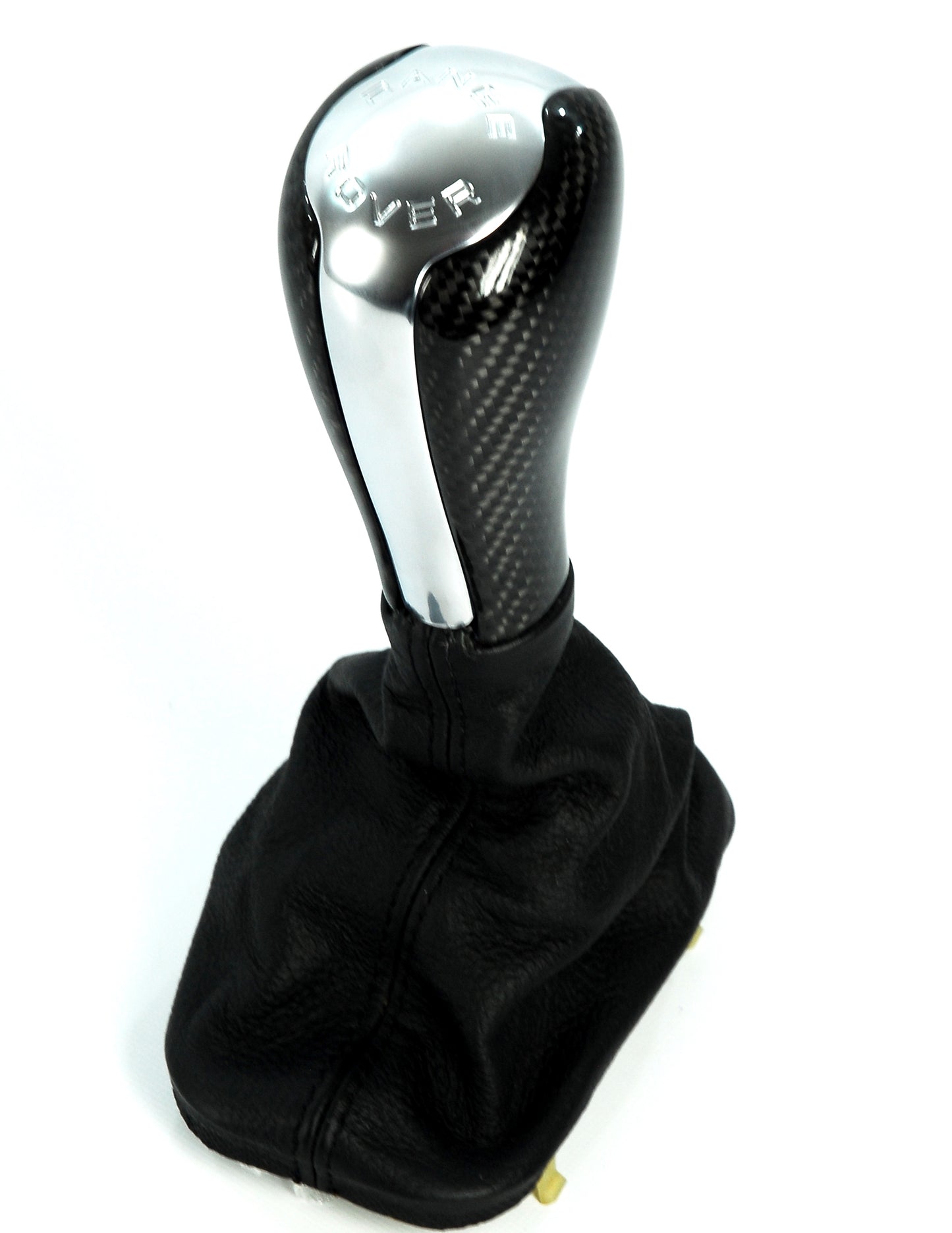 Gear Knob for Range Rover L322 - Black Carbon + Chrome Insert