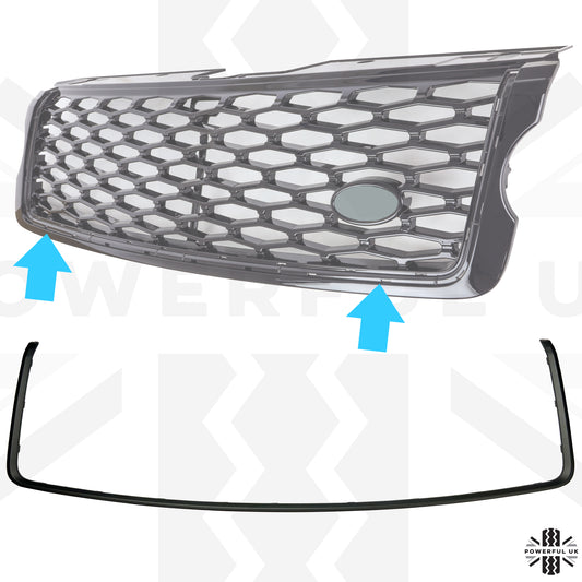 Front Grille SVO Surround Trim in Dark Atlas Grey for Range Rover L405