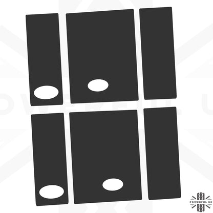 Side Panel Decal Kit - 'Blank & Badge Relocate' - Matte Black for Land Rover Defender L663
