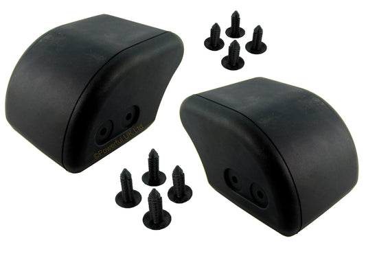 Front Bumper Rubber End Caps + Fitting Kit for Land Rover Defender
