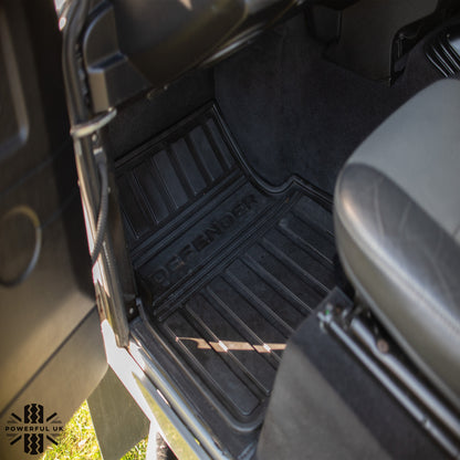 Genuine Front Rubber Floor Mats for the Land Rover Defender 2012 - 2016