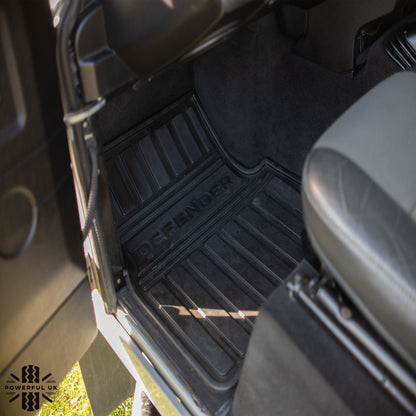 Genuine Front Rubber Floor Mats for the Land Rover Defender 2007 - 2011