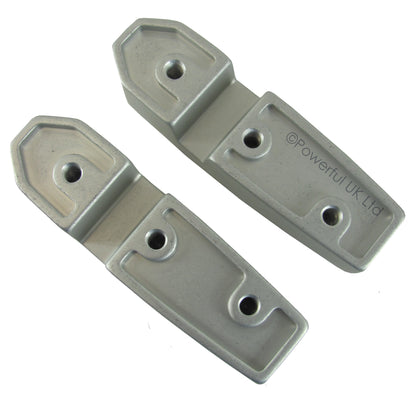 Windscreen Mounting Brackets - Billet Aluminium SILVER - for Land Rover Defender