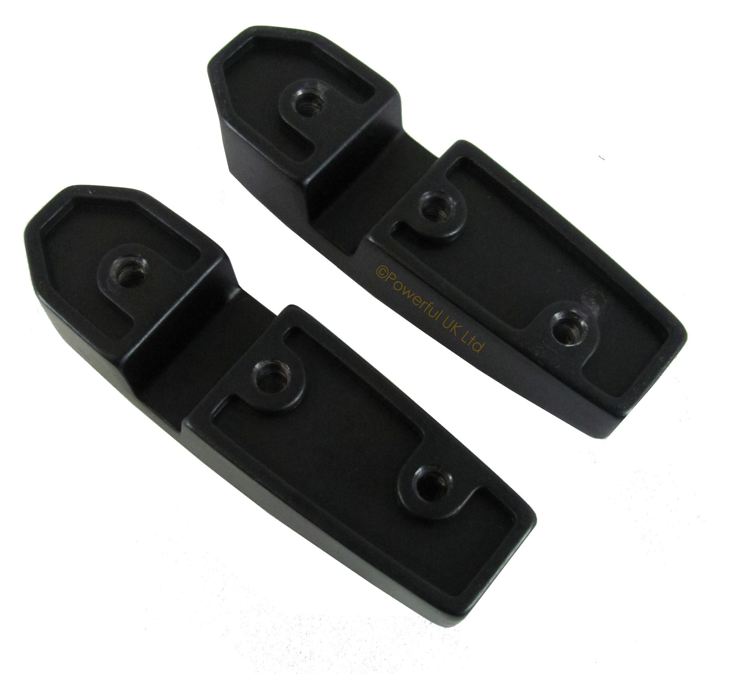 Windscreen Mounting Brackets - Billet Aluminium BLACK - for Land Rover Defender