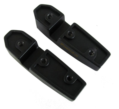 Windscreen Mounting Brackets - Billet Aluminium BLACK - for Land Rover Defender