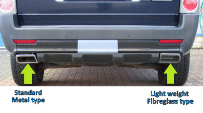 Dummy Exhaust Tailpipes for Range Rover L322 "Exterior Design Pack"  Rear Bumper  - GPR