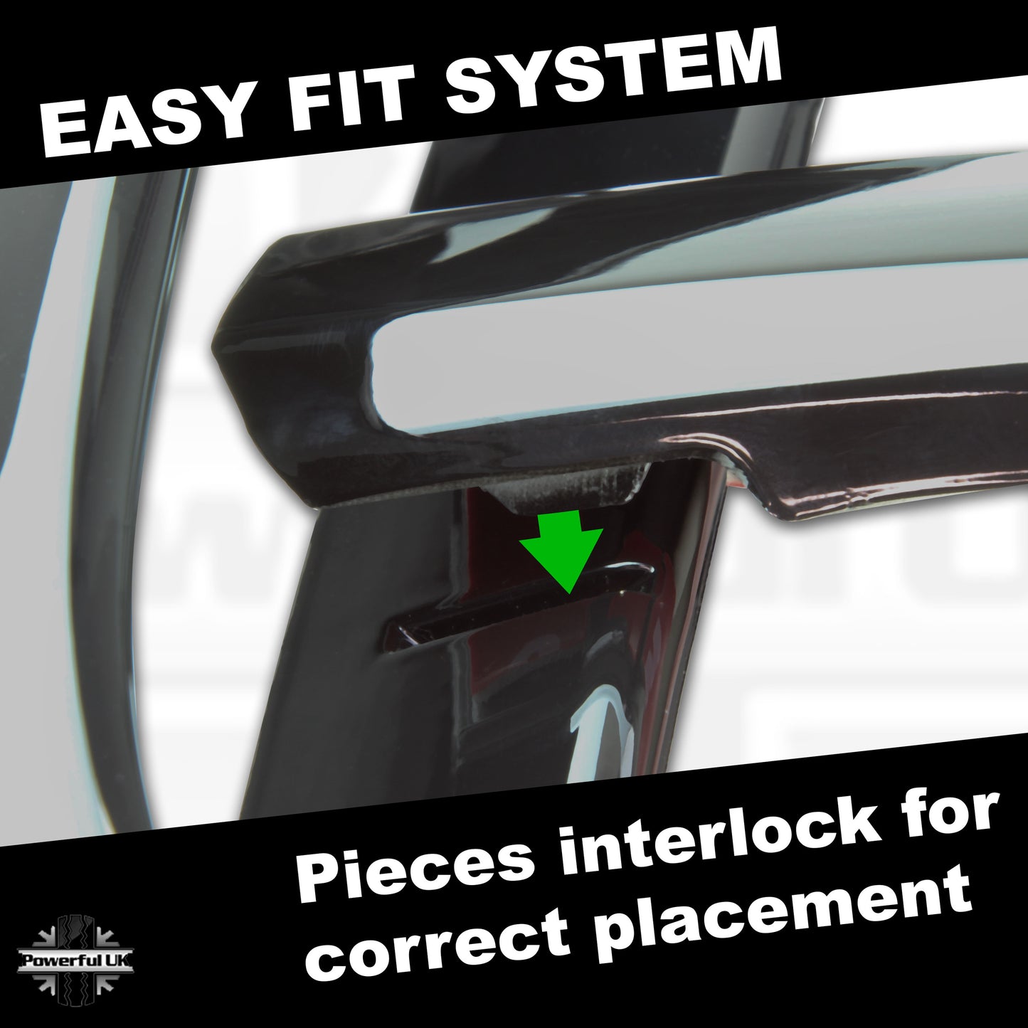 Front Bumper 6 pc Blade Kit - Gloss Black - for Land Rover Discovery 5 (2017-20)