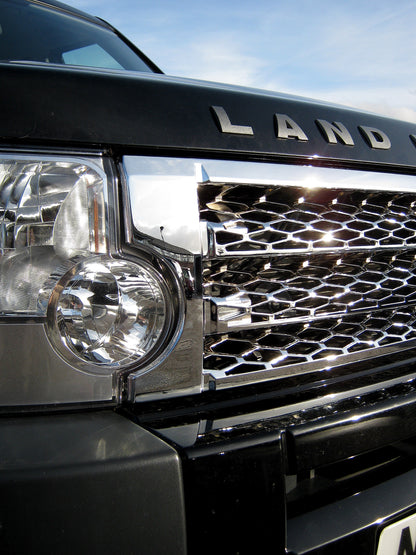 Supercharged Style Front Grille in Chrome for Land Rover Discovery 3