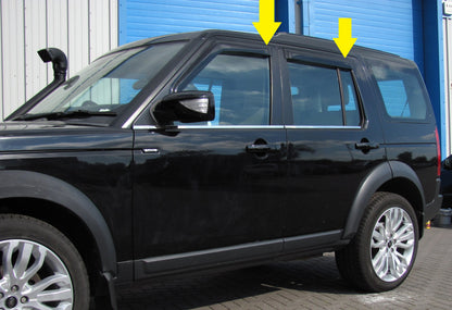 Window Wind Deflector kit - Smoked - for Land Rover Discovery 3 & 4