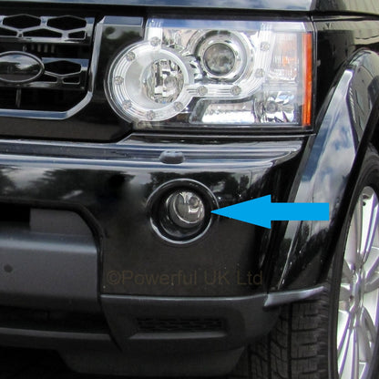 Front Bumper Fog Lamp Bezels - ABS - for Land Rover Discovery 4 2010-14 - PAIR