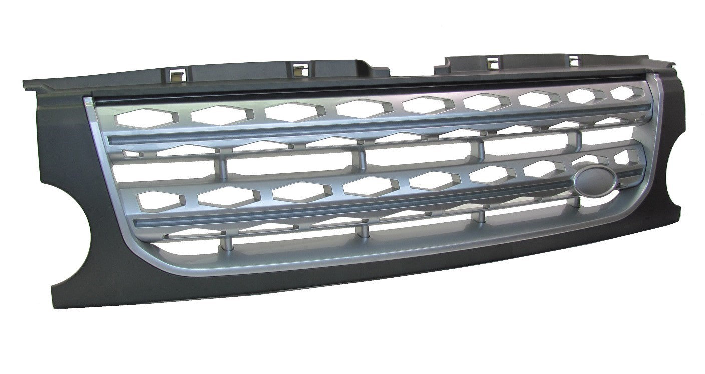 Front Grille for Land Rover Discovery 3 - Disco 4 look - Grey / Silver / Silver