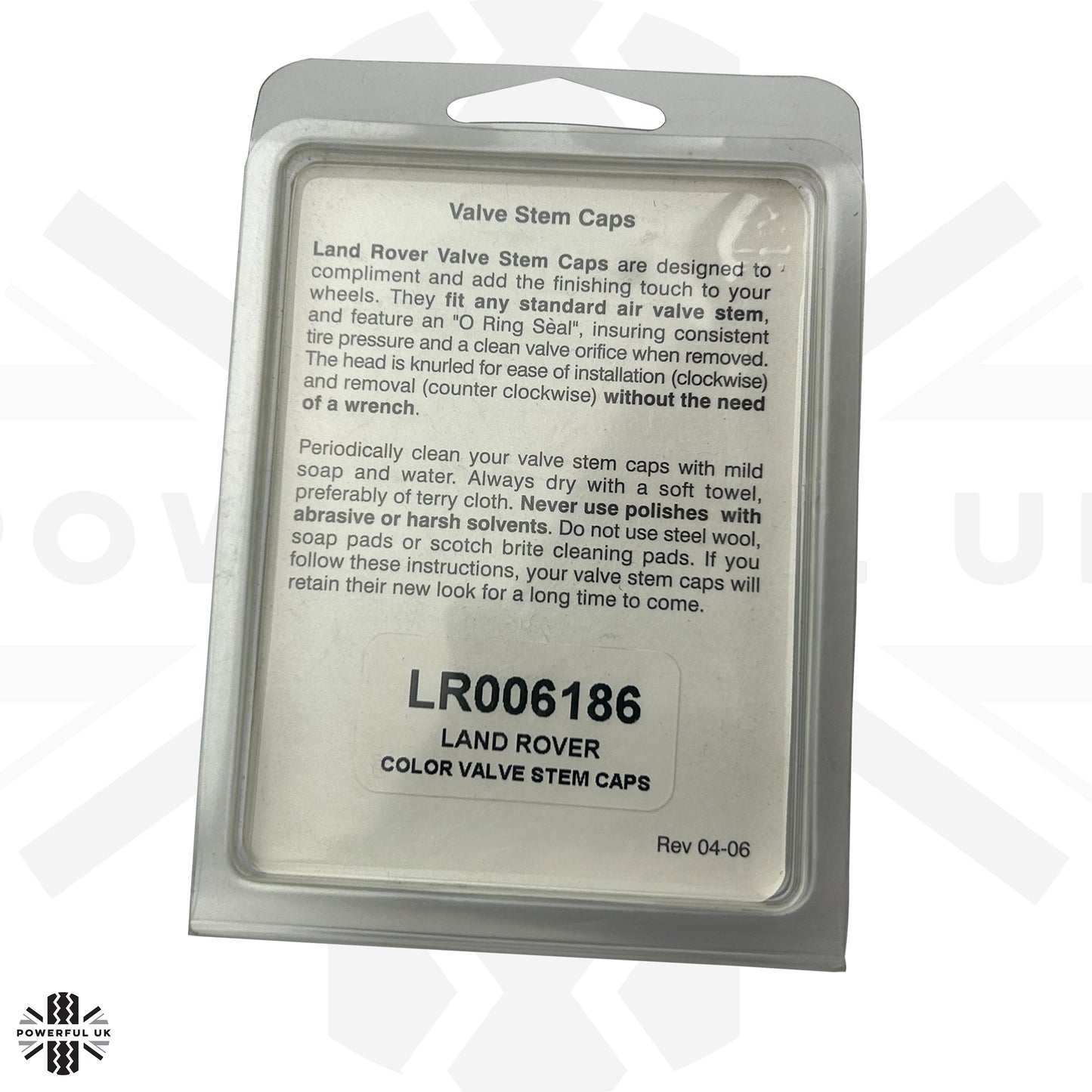 "Land Rover" Dust Valve Caps (4pc) for Range Rover - Genuine