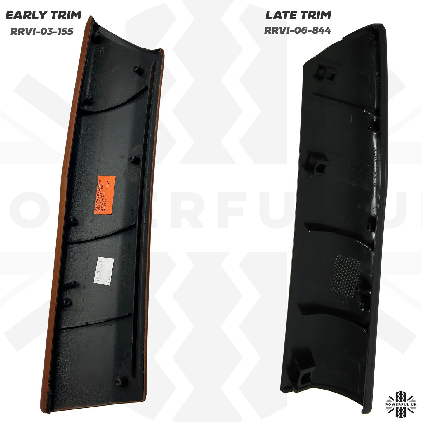 Centre Console Dash Pillar Black Piano for Range Rover L322 - Pair