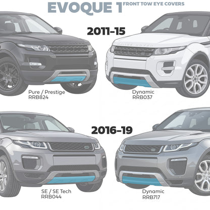 Front Bumper Tow Eye Cover for Range Rover Evoque 2016-19 - SE / SE Tech - Aftermarket