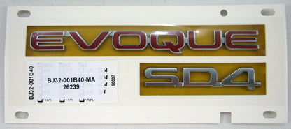 Genuine "EVOQUE SD4" Rear Badge - Red for Range Rover Evoque