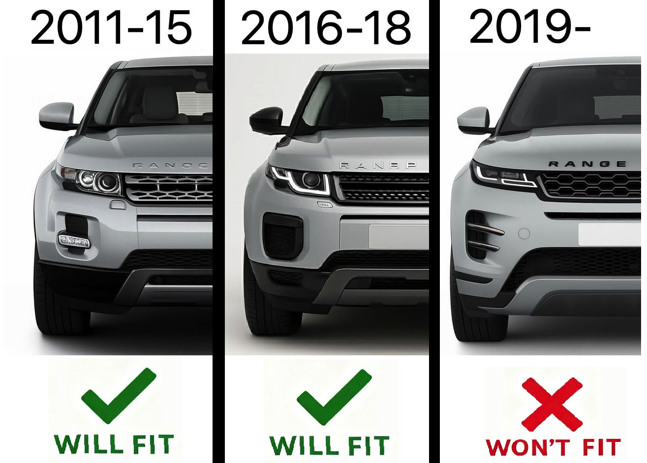 Rear Bumper Plastic Exhaust Trim for Range Rover Evoque L538 Dynamic - Silver - RH