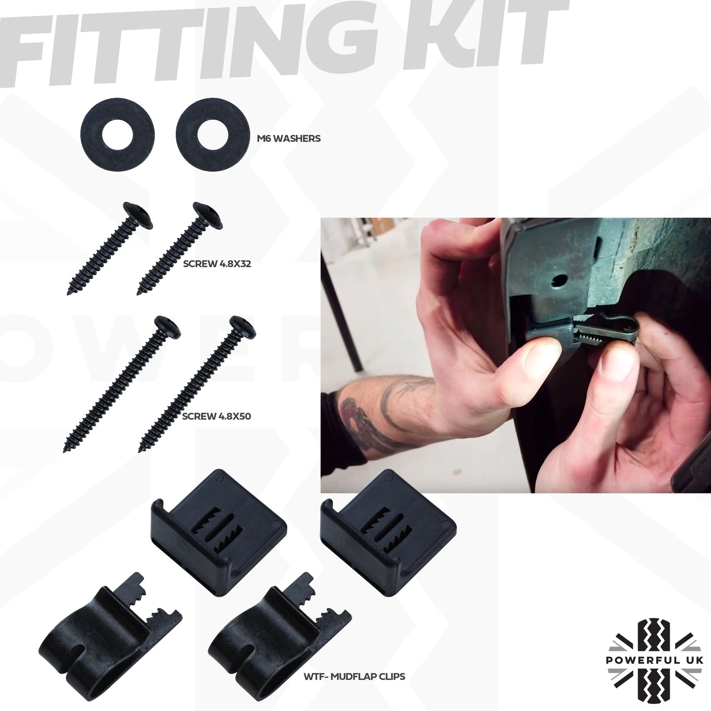 Rear Mudflap Kit for Range Rover Sport 2010 Autobiography Rear Bumper - Aftermarket