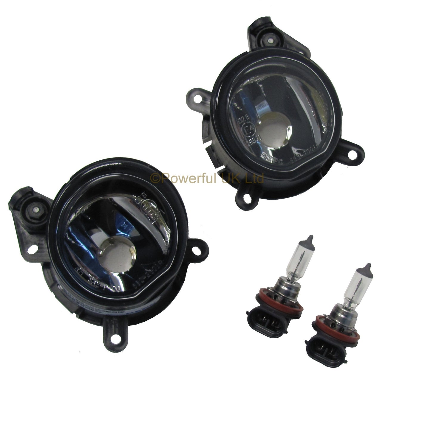 Front Bumper Fog Light Kit for BMW Mini - LH + RH + Bulbs