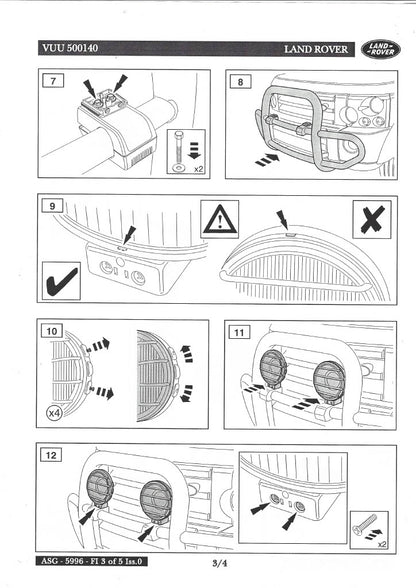 Genuine Spot Light Mounting Kit for Roll / Nudge Bar
