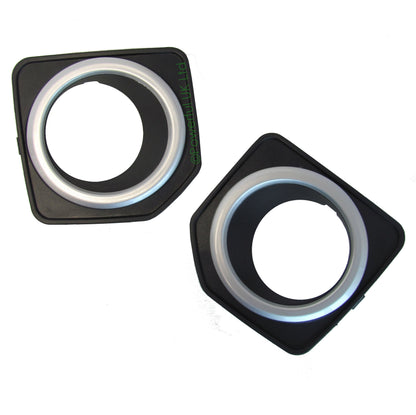 Front Bumper Fog Lamp Covers in Silver for Land Rover Freelander 2 2012 - PAIR