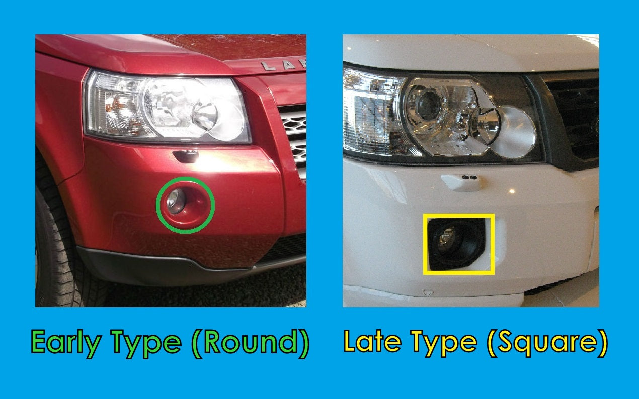 Front Bumper Fog Lamp Covers in Silver for Land Rover Freelander 2 2012 - PAIR