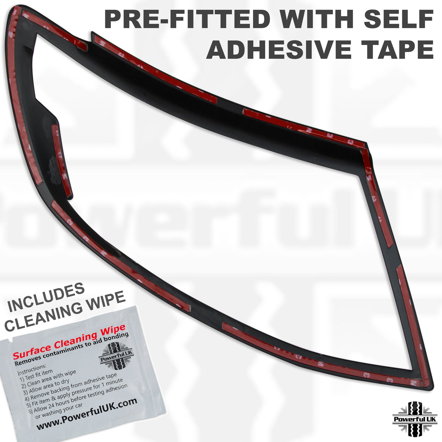 Headlight Surrounds - Matt Black - for Ford Ranger 2012-2015