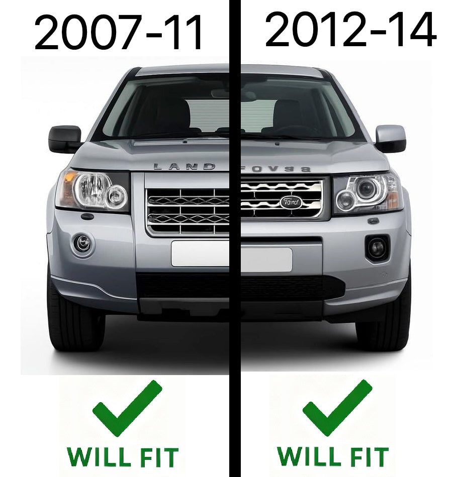 Front Bumper & Grille 2012 Facelift Style - Silver grille - for Land Rover Freelander 2
