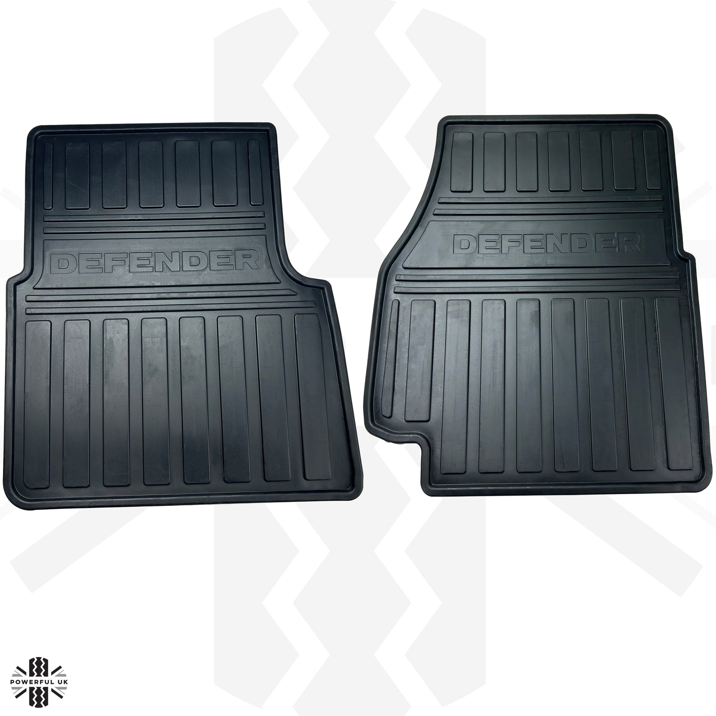 Genuine Front Rubber Floor Mats for the Land Rover Defender 2007 - 2011