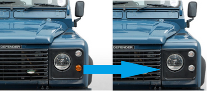 Front / Rear Indicator Light Lamp Kit for original Land Rover Defender - Late Type