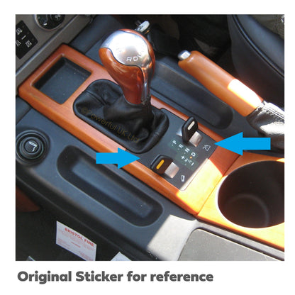 Gear Selector Replacement Surround Sticker - Black - for Range Rover L322