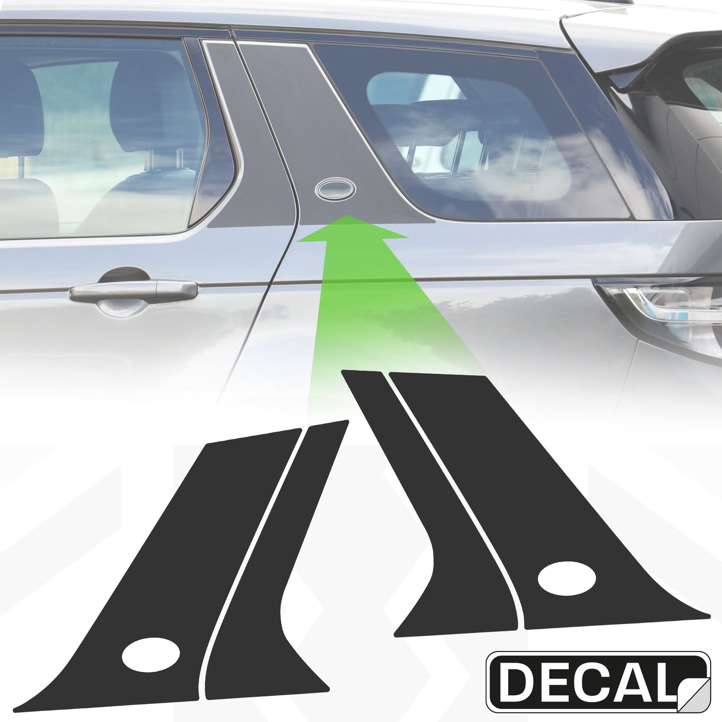 C-Pillar Decals - Black for Land Rover Discovery Sport