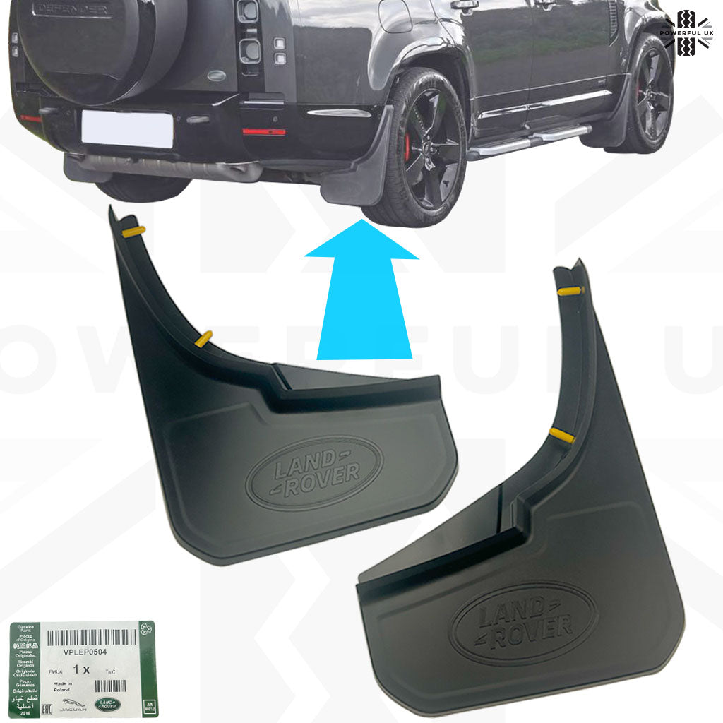 Genuine Rear Mudflaps Classic Design for Land Rover Defender L663 130