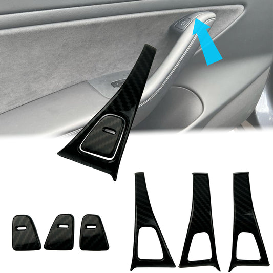Door Button Surrounds Trim in Carbon Fibre for Tesla Model 3