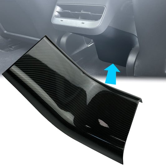 Rear Seat Air Vent 'Anti Kick' Cover in Carbon Fibre for Tesla Model 3