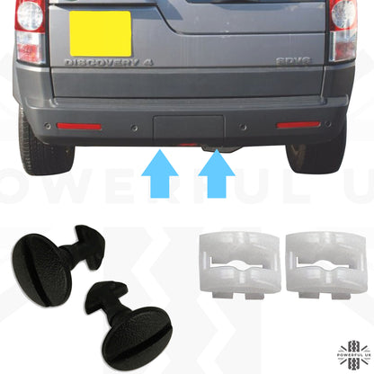 Rear Tow Eye Cover Fitting Clips + Docking Inserts for Land Rover Discovery 3 & 4