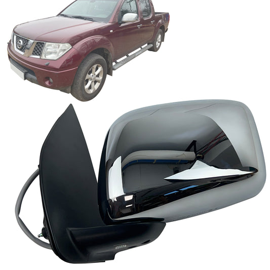 Chrome Wing Mirror Assembly for Nissan Navara D40 - Left