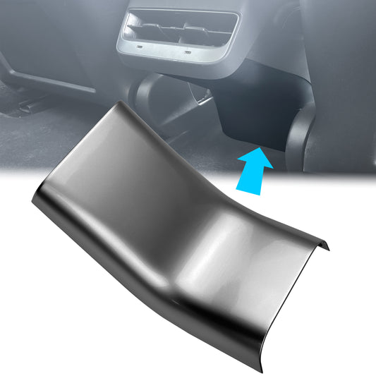 Rear Seat Air Vent 'Anti Kick' Cover in Silver for Tesla Model 3